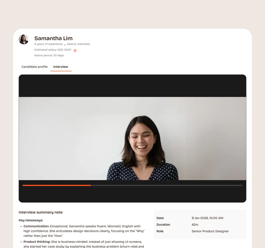 AI screens and scores